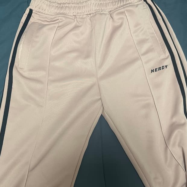 널디 엔와이 트랙탑 핑크 검정 져지 바지 m