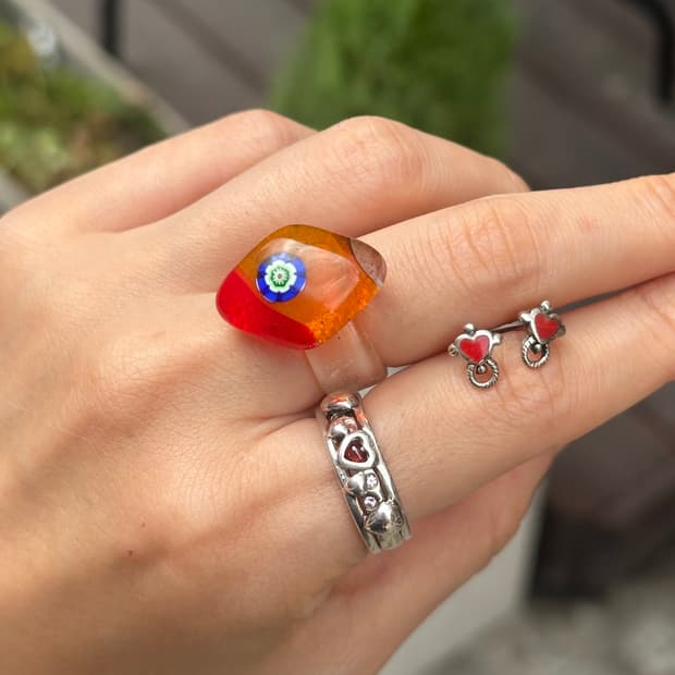 Vintage Glass Ring🧿