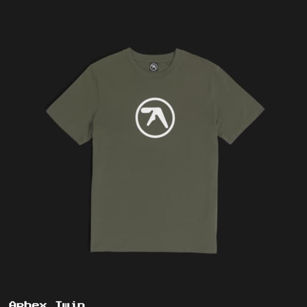 aphex twin 에이펙스 트윈 logo tee khaki(M)