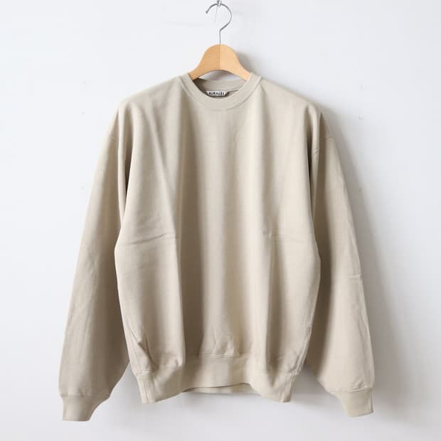 오라리 ELASTIC HIGH GAUGE SWEAT (IVORY/4)