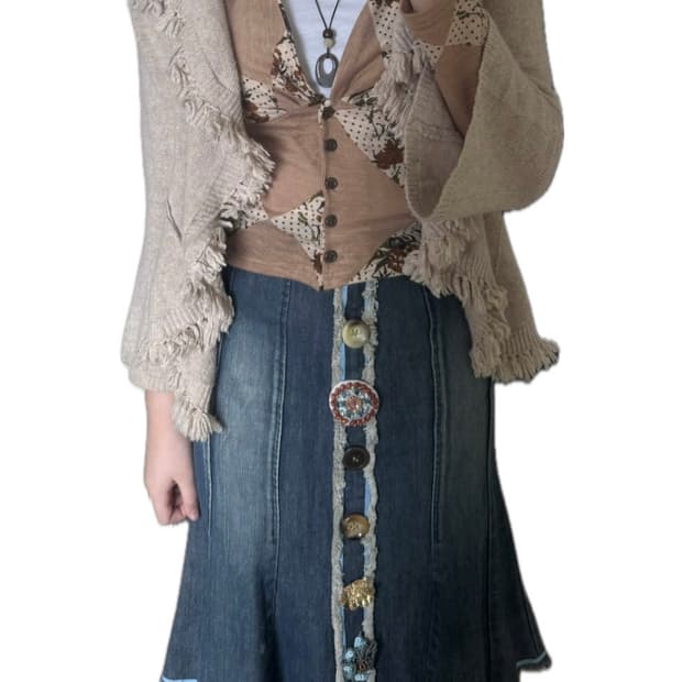 빈티지 히피 모리걸 코디 세트 