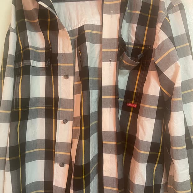 마스터마인드 Block Plaid Hooded Shirt Jacket