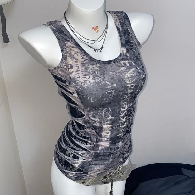 일렉트릭엔젤 나시 펑크 y2k 빈티지 고스 락시크