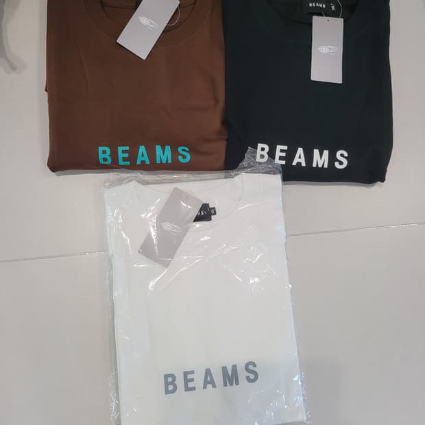 📌 [새상품] BEAMS 빔즈 로고 반팔 티셔츠 (브라운 화이트 블랙)
