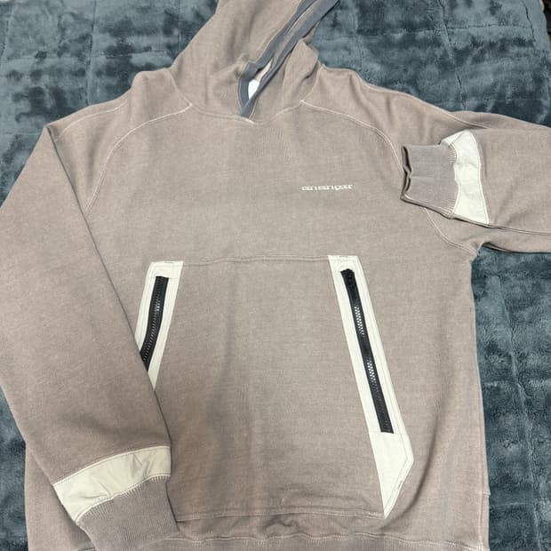 산산기어 지퍼 포켓 후디 브라운 1사이즈 