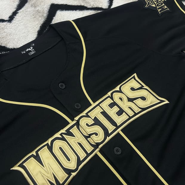 [2XL]최강몬스터즈 반팔유니폼/골드블랙