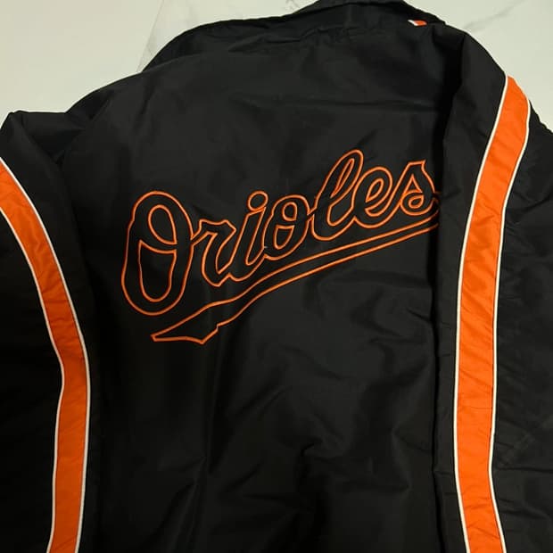 마제스틱 MLB 어센틱 볼티모어 오리올스 웜업 자켓