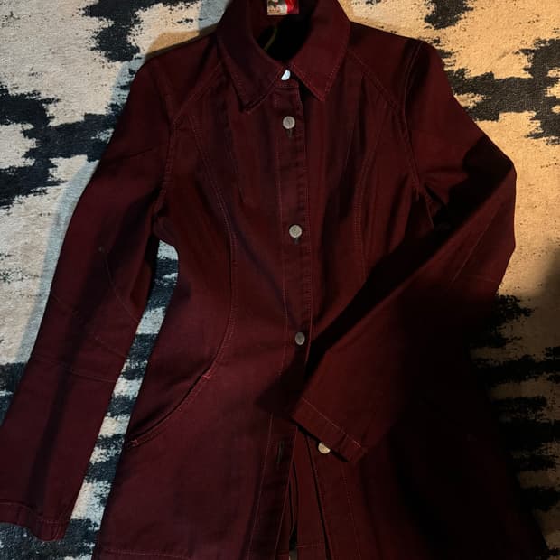 슬림핏 롱셔츠 데님 자켓 하프 코트  