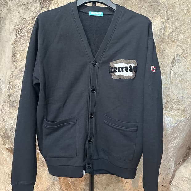 BBC 아이스크림 셰닐 로고 스웻 가디건