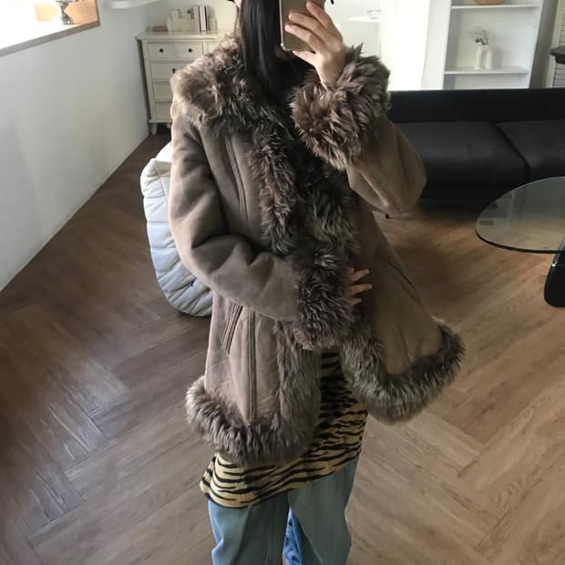 vintage shearling coat