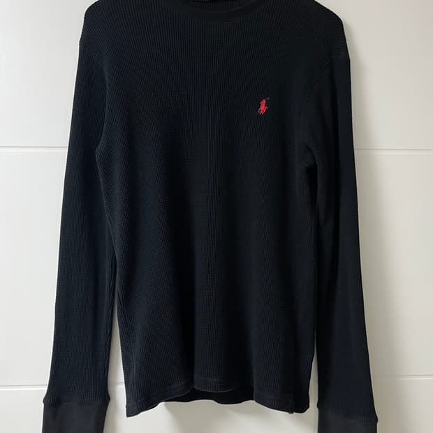 폴로 긴팔티 폴로 와플티