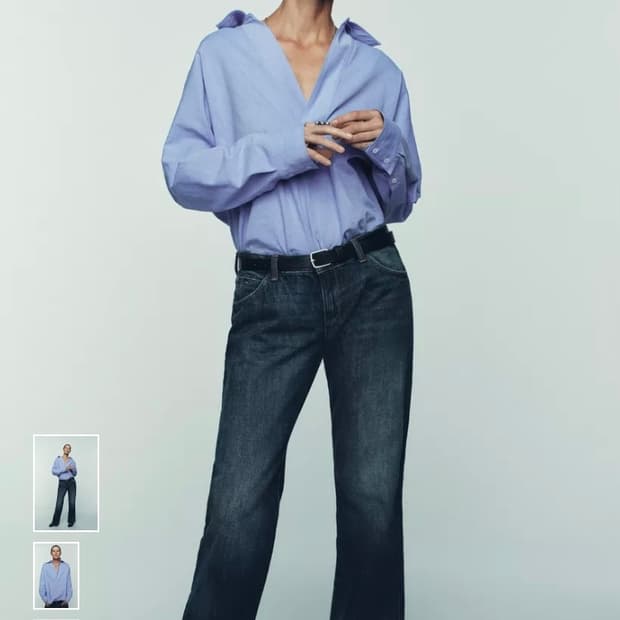 ZARA [미착용 새상품] 오버사이즈 옥스퍼드셔츠 유기