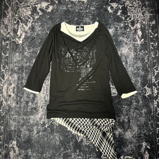 Beamere scarf layered drape top