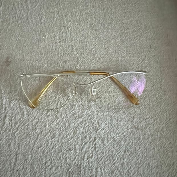 하쿠산메가네 백산안경 빈티지 반무테 하프림