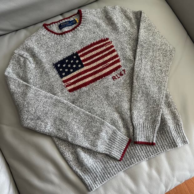 폴로 랄프로렌 성조기 니트 M