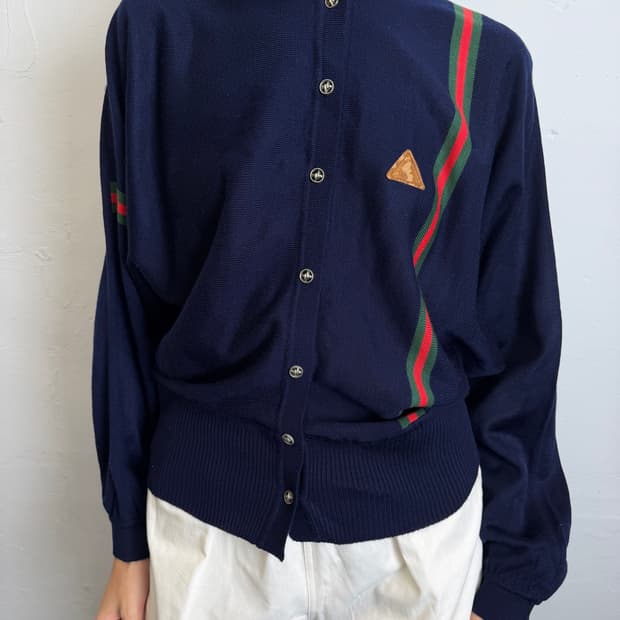 80s 3-stripe cardigan