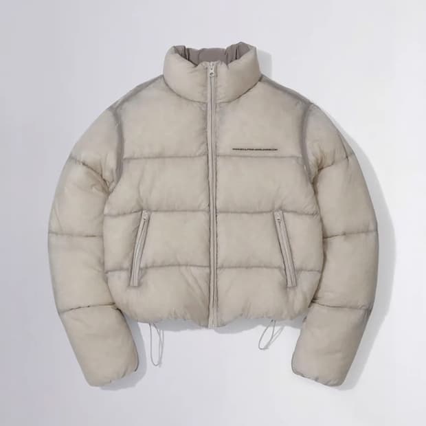 104 Sheer Cropped Puffer Down Raw