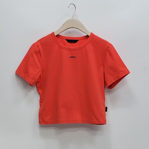 JUUN.J 22SS 준지 자수 로고 크롭 티셔츠 / 여 38 (85) 