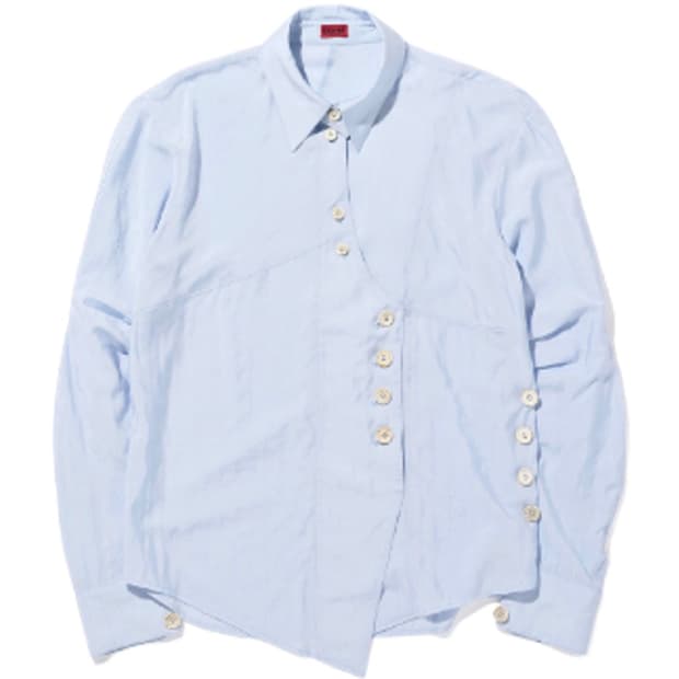 Mischief Curved Placket Shirt Blue