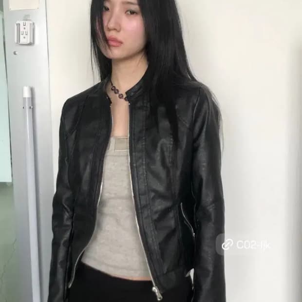 디에이디 레더 자켓c02-LJK 검정