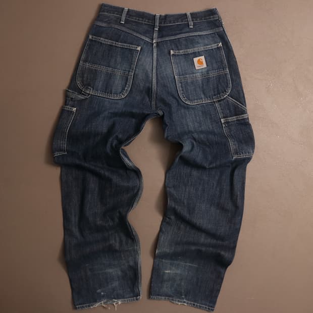 칼하트 워싱 카펜터 데님팬츠 A1136
