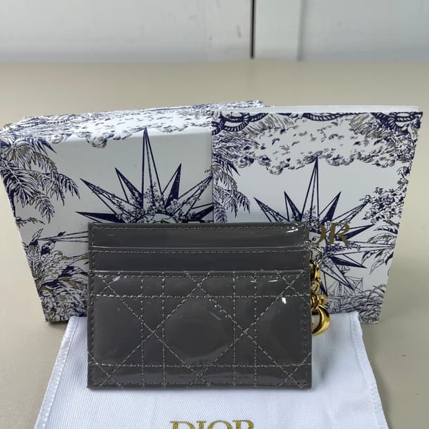 디올 카드지갑 그레이 풀박스 새상품