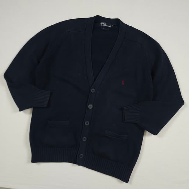 L(100) 폴로 랄프로렌 코튼 가디건 네이비