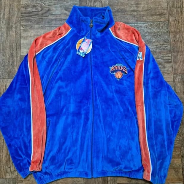 유니크 스포츠 NBA 뉴욕 닉스 벨루어(벨벳) 트랙자켓