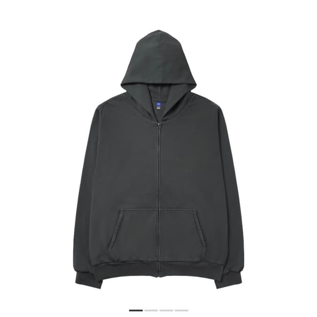 이지 YZY 후드 집업 다크그레이