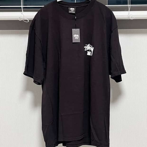 스투시x웨일즈보너 티셔츠 브라운/아이보리 L사이즈