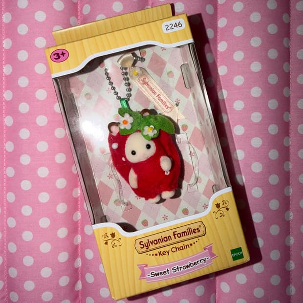 딸기 실바니안 패밀리 키링 초코 토끼