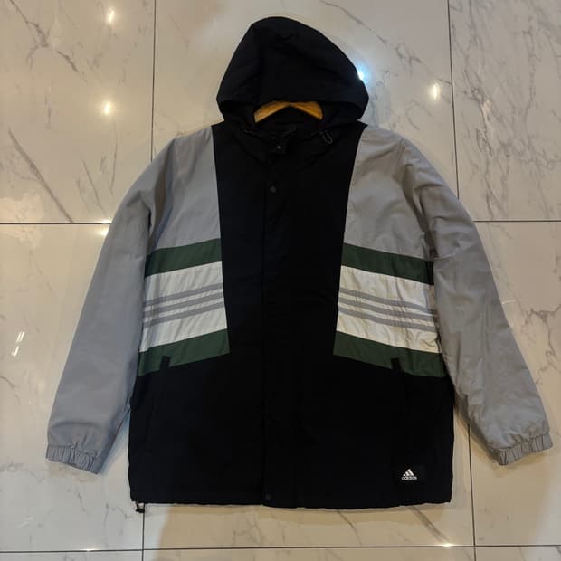 아디다스 배색 기모 바람막이 빅사이즈 바람막이