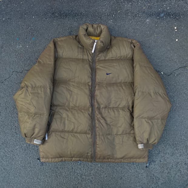00s 나이키 대장급 브라운 덕다운 올드스쿨 푸퍼 패딩 XXL