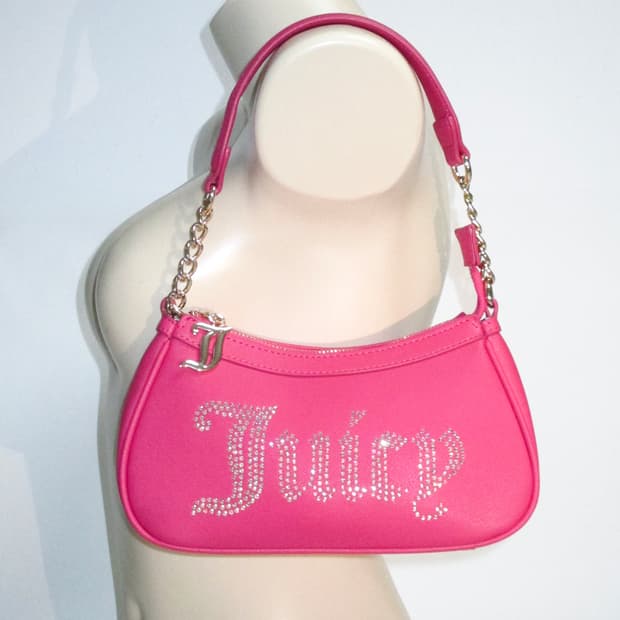 쥬시 꾸뛰르 y2k스타일 바비핑크 로고 숄더백
