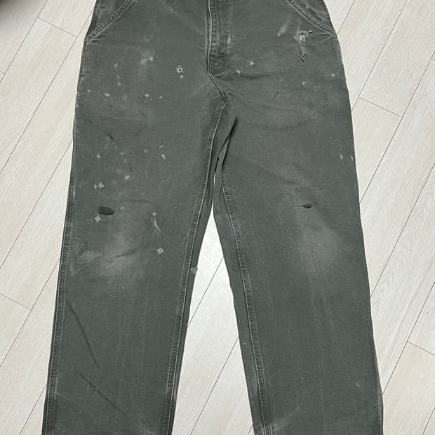 90s칼하트 싱글니 워크팬츠 모스그린 33x30사이즈