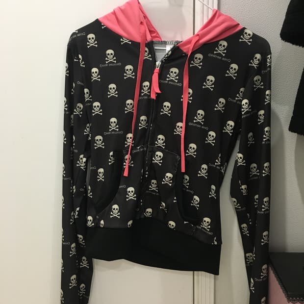 고스펑크 해골 집업