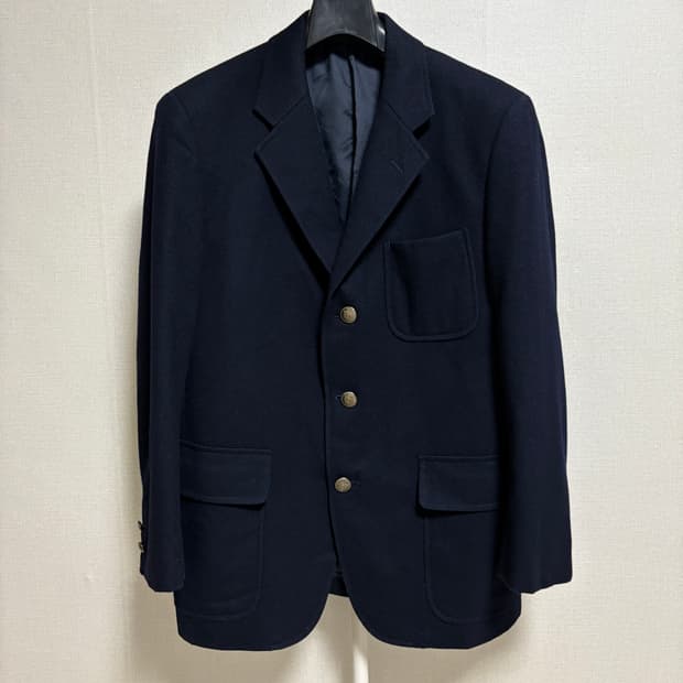 제이프레스 엔틱골드 울 금장 블레이저 자켓 / 네이비, M