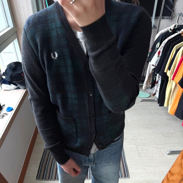 프레드페리 울 가디건