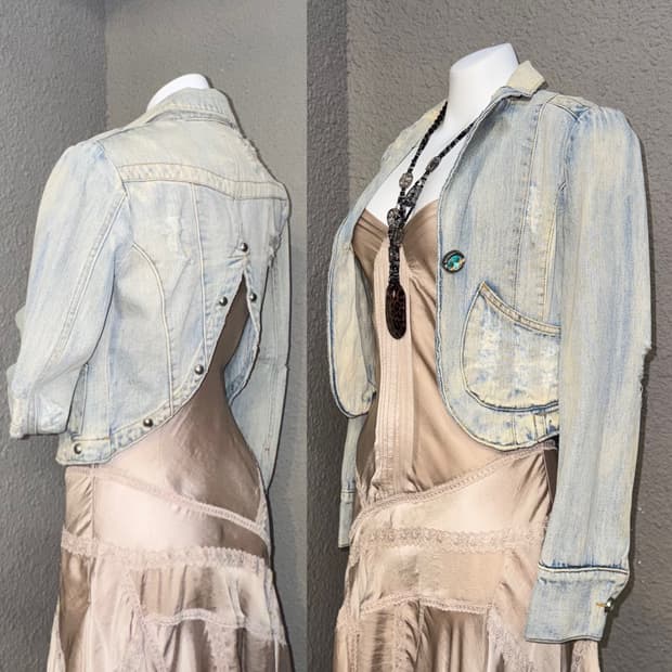 걸스 디테일 데님자켓