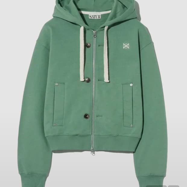 세터 테오 코튼 올 데이 후드 집업 세이지 그린