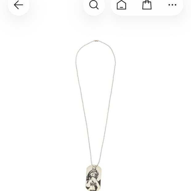 히스테릭글래머 기타 걸 볼 체인 네클리스 실버 목걸이