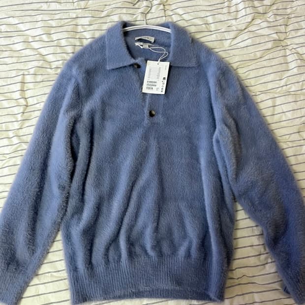 COS 텍스처드 니트 폴로 셔츠 새상품