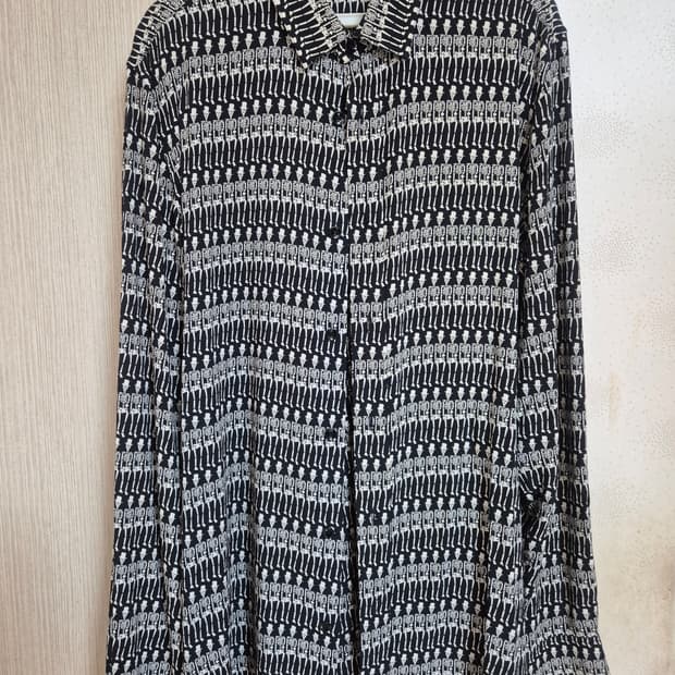 생로랑 스켈레톤 셔츠 38