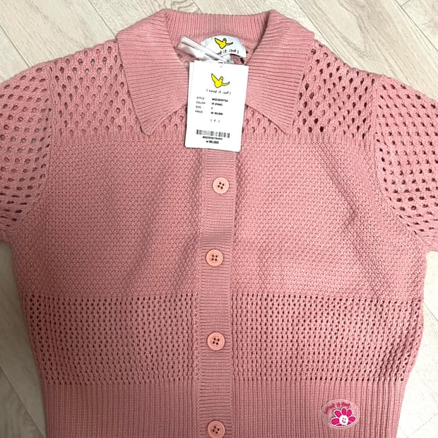 왓릿이즌- What it isnt 핑크 니트 가디건(새상품)