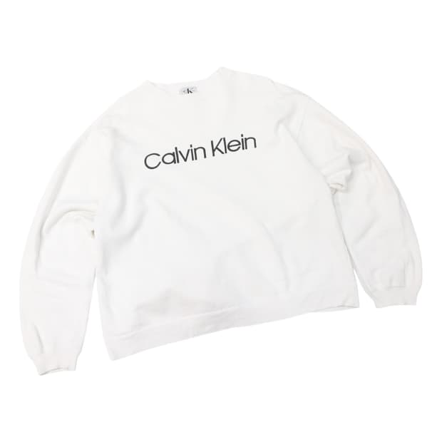 캘빈클라인 진스 오버사이즈 빅로고 크루넥 맨투맨 (M)