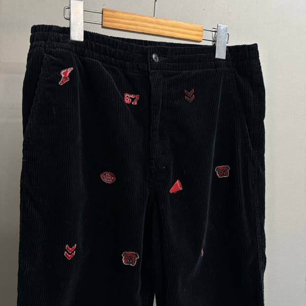 폴로 자수 코듀로이 팬츠