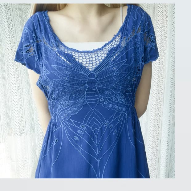Butterfly Embroidered Dress 나비 자수 원피스