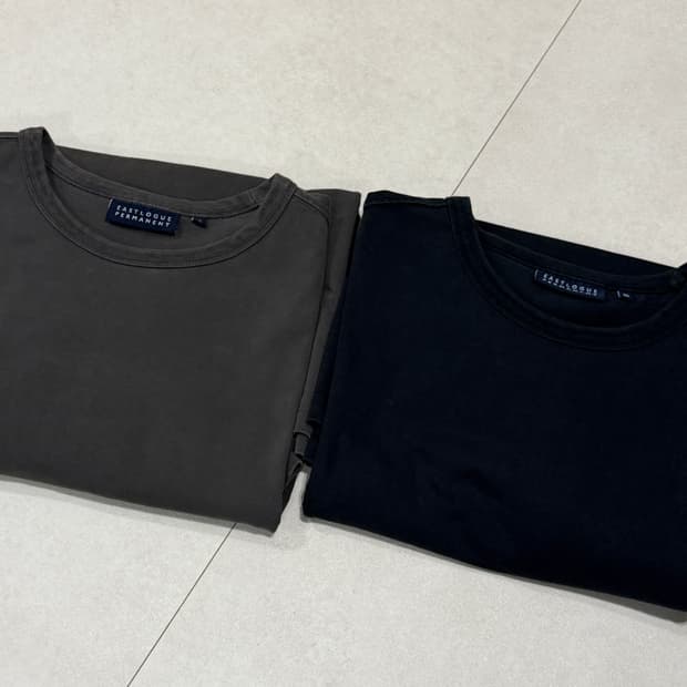 이스트로그 퍼머넌트 반팔티 블랙/차콜 일괄 XL