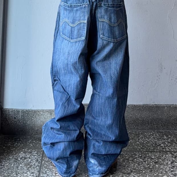 빈티지 자수 힙합팬츠