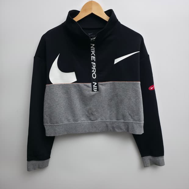 [M] 나이키 프로 크롭 하프집업 스웻셔츠